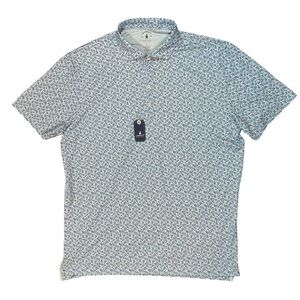 Johnnie-O Permafrost Full Blossom Polo JMPO100580 Short Sleeve Floral Print Golf